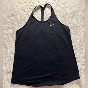 Nike Black Racerback Tank Top Athletic Style